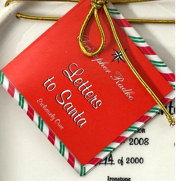 Christopher Radko “Letters To Santa” 2008 Collectors Plate-New in Box - Picture 5 of 7